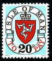 SG: D8 1973 20p pale turquoise-green with letter A