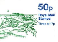 SG: FB33a  50p Pond Life  with stars underprinted on stamps