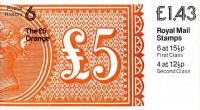 SG: FN5b £1.43p Orange £5 Mail RM