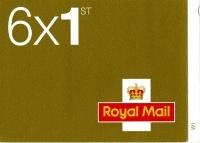 SG: RC1a  6x1st (w)  on inside cover 'Don't just send a stamp'