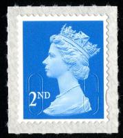 SG U2995 2nd bright blue M19L with inverted printing on backing paper (backing  not applicable with used)