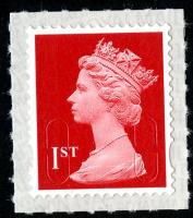 SG U2998 1ST scarlet M18L with inverted printing on backing paper (backing not applicable with used)
