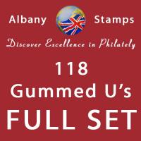 Full Set of 118 Gummed U Number Stamps