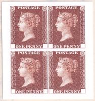 Penny Red Royal Mail Reproduction Presentation Pack (Facsimile Block of 4)