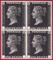 2000 Penny Black Royal Mail Reproduction Presentation Pack (Facsimile Block of 4)