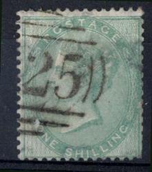 1856 1s pale green, a few dulled perfs otherwise very fine used sg73 cat £350