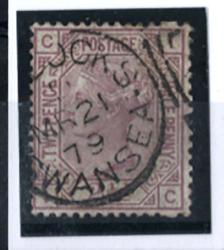 1873 2½d sg141 plate 12 variety blind perf top and bottom very fine used neat Bute Docks cds & part numeral