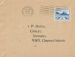 1943 29th June 2½d Blue Typed Address ACTUAL ITEM