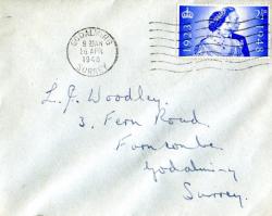 1948 dated 26th April wavy lines cancellation Godalming 2½d single. ACTUAL ITEM