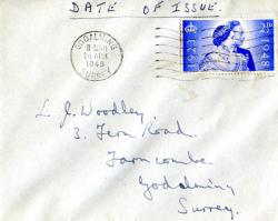 1948 dated 26th April wavy lines cancellation Godalming 2½d single. ACTUAL ITEM