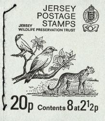 1973 20p Grey Jersey Wildlife Preservation Trust Containing 8x 2½p