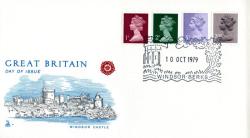 1979 10th October 1p,2p,5p,20p castle only cover