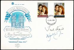 1986 Royal Wedding, Jack Straw & Nigel Lawson (Unaddressed & Autographed, Actual Item)