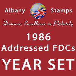 1986 Year Set of 11 Addressed Covers