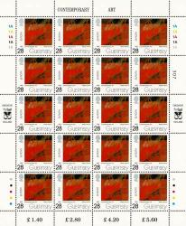1993 28p Europa Contemporary Art Stamp Sheet