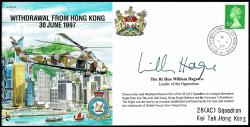 1997 British Forces Withdrawal From Hong Kong, William Hague & Squadron Leader Hill (Unaddressed & Autographed, Actual Item)
