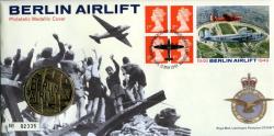 1999 The Berlin Airlift coin cover with medal - cat value £10