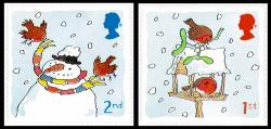 2001 Christmas Booklet Stamps (SG2238-2239.)
