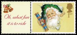 2002 Christmas Smilers Stamp with Label (Label image may vary from shown)