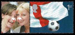 2002 World Cup Smilers Stamp with Label (Label image may vary from shown)