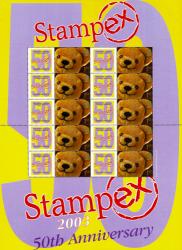 2003 Smiler Autumn Stampex Teddy Bearo 50th Anniversary