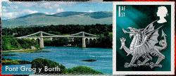 LS37 2007 Glorious Wales Smilers Stamp with Label (Label may vary from shown)
