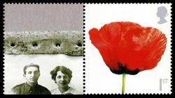 LS55 2008 Lest We Forget 1st Class Poppy Smilers Stamp with Label (Label may vary from shown. Stamp as from MS2886)