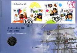 2010 Girl Guides coin cover with 50p coin - cat value £23