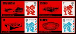 LS82 2012 London 2012 4x Smilers Stamps with Labels (Labels may vary from shown)