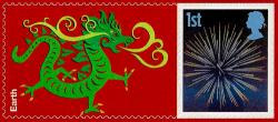 LS80 2012 Year of the Dragon Smilers Stamp with Label (Label may vary from shown)