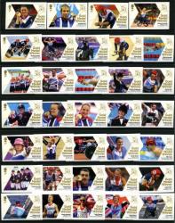 2012 Paralympic Gold Medal Winners Set of 34