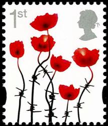 2016 1st WWI Poppies (SG3717, DY18)