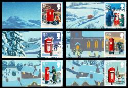 2018 Christmas 6x Smilers Stamps with Labels (Labels may vary from shown)