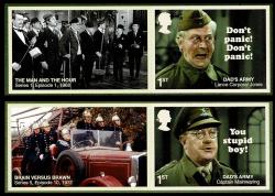 LS111 2018 Dad's Army 50th Anniversary 2x Smilers Stamps with Labels (Labels may vary from shown)