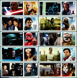 2019 Star Wars 10x Smilers Stamps with Label Labels may vary from shown)