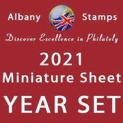 2021 Year Set of 10 Miniature Sheets with Barcodes