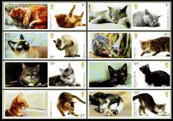 2022 Cats 8x Smilers Stamps with Labels (Labels may vary from shown)