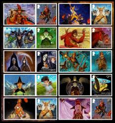 2023 Terry Pratchett's Discworld 8x Smilers Stamps with Labels (Labels may vary from shown)