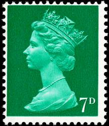 737y 7d Bright Emerald - Phosphor Omitted (Mounted Mint, Actual Item)