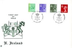 Northern Ireland 1982 24th February 12&frac12;p.15&frac12;p,19&frac12;p,26p Belfast CDS