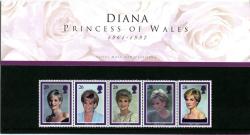 1998 Diana, Princess of Wales Commemoration Pack