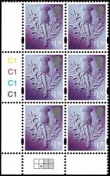 S171 £1.70p Thistle, Cylinder Block of 6