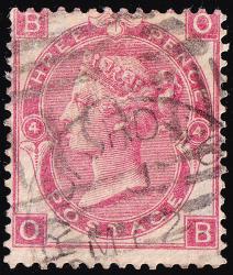 SG102/103 3d Rose, Plate 4 - Average Used (Cat. £150) - (Spec: J29) (Scott: 49/49a)