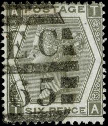 SG125 6d Grey (Plate 12) - Fine Used (Cat. £125) - (Spec: J81) (Scott: 60)