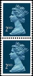SG1511 2nd Blue, Centre Band - Se-Tenant Pair of Imperf Top & Bottom