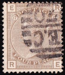 SG160 4d Grey-Brown (Plate 17) - Good Used (Cat. £35) - (Spec: J68) (Scott: 84)