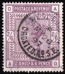 SG179 (K10) 2/6d Deep Lilac - Fine Used CDS, Croxted Road (Dulwich) 26th May 1897 (Cat. £125)