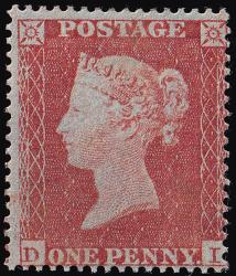 SG17 1d Red-Brown (Die I) - Fine Mounted Mint (Cat. £375) - (Spec: C1, ii) (Scott: 8)