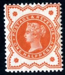 SG197   ½d vermillion 1887 Jubilee *