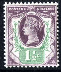 SG198 1½d Dull Purple & Pale Green *